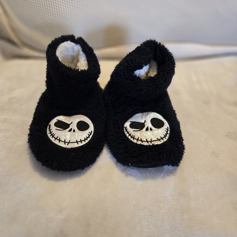 Black Disney Nightmare Before Christmas Slippers